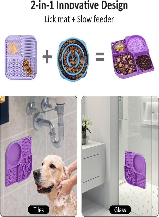 Minitul Pet Licking Mat Slow Feeder for Dogs and Cats, Anxiety Relief, Strong Suction Cups, Food Grade Silicone, Flexible and Easy-to-Clean Dog Lick Mat, Perfect for Dogs and Cats (po1) - Image 5